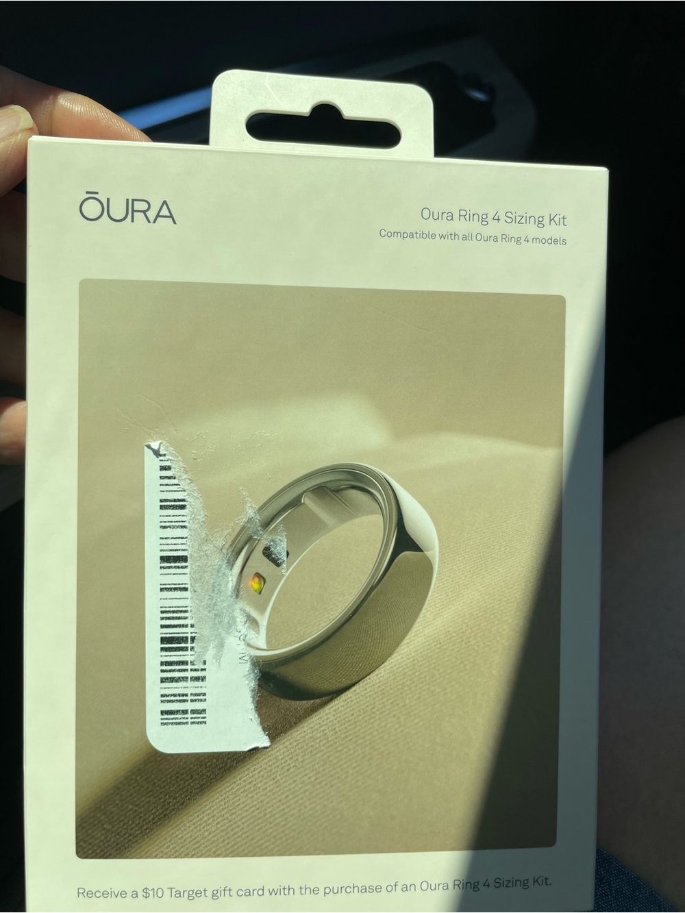 Oura Ring 4 Sizing Kit — Beige and Silver